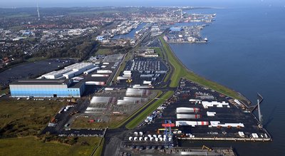 Hafen Cuxhaven aus der Luft