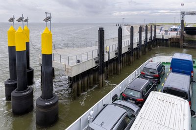 Südmole Norderney von der Fähre aus gesehen