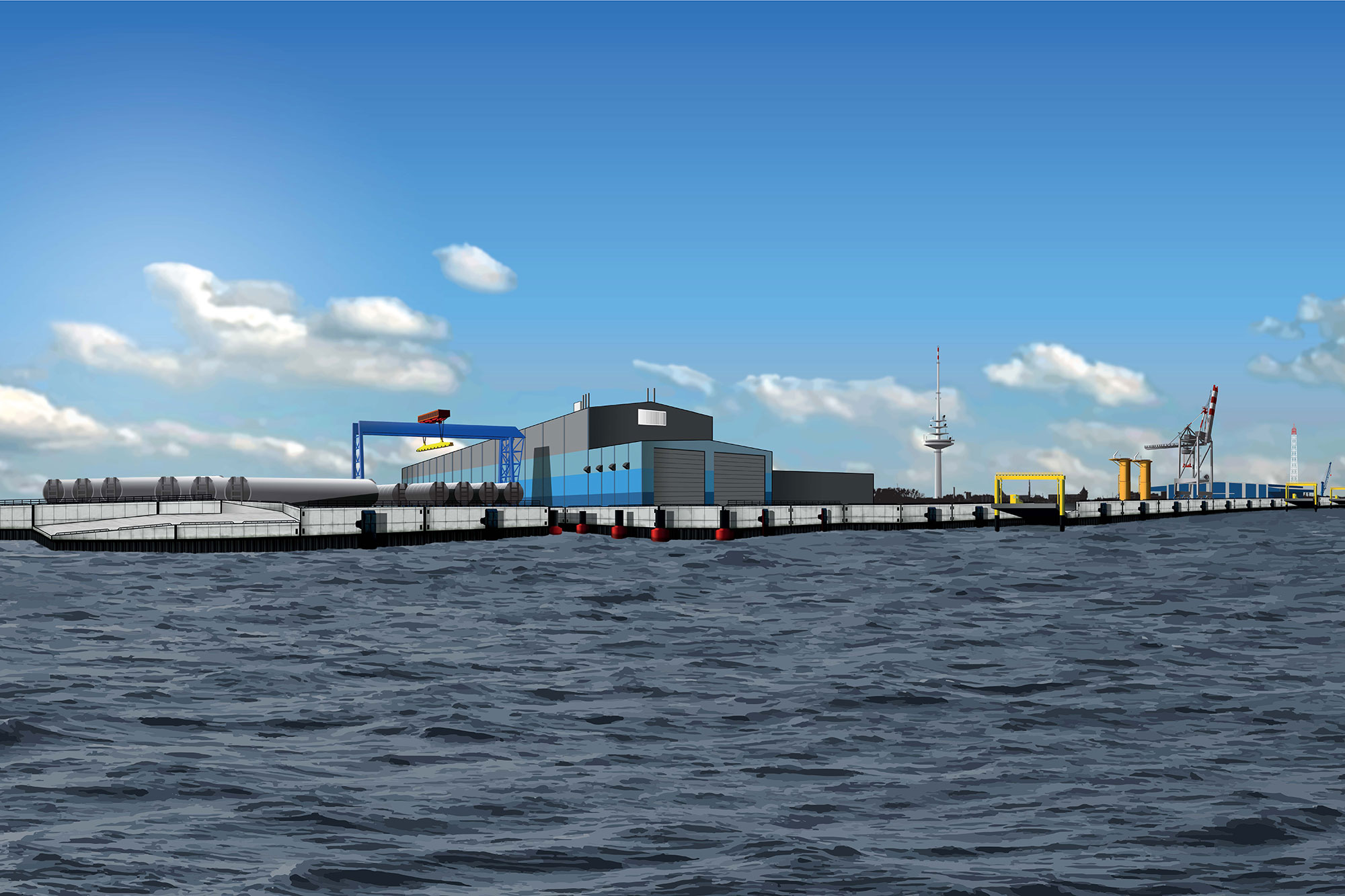 Grafik zur Perspektive des Hafens Cuxhaven