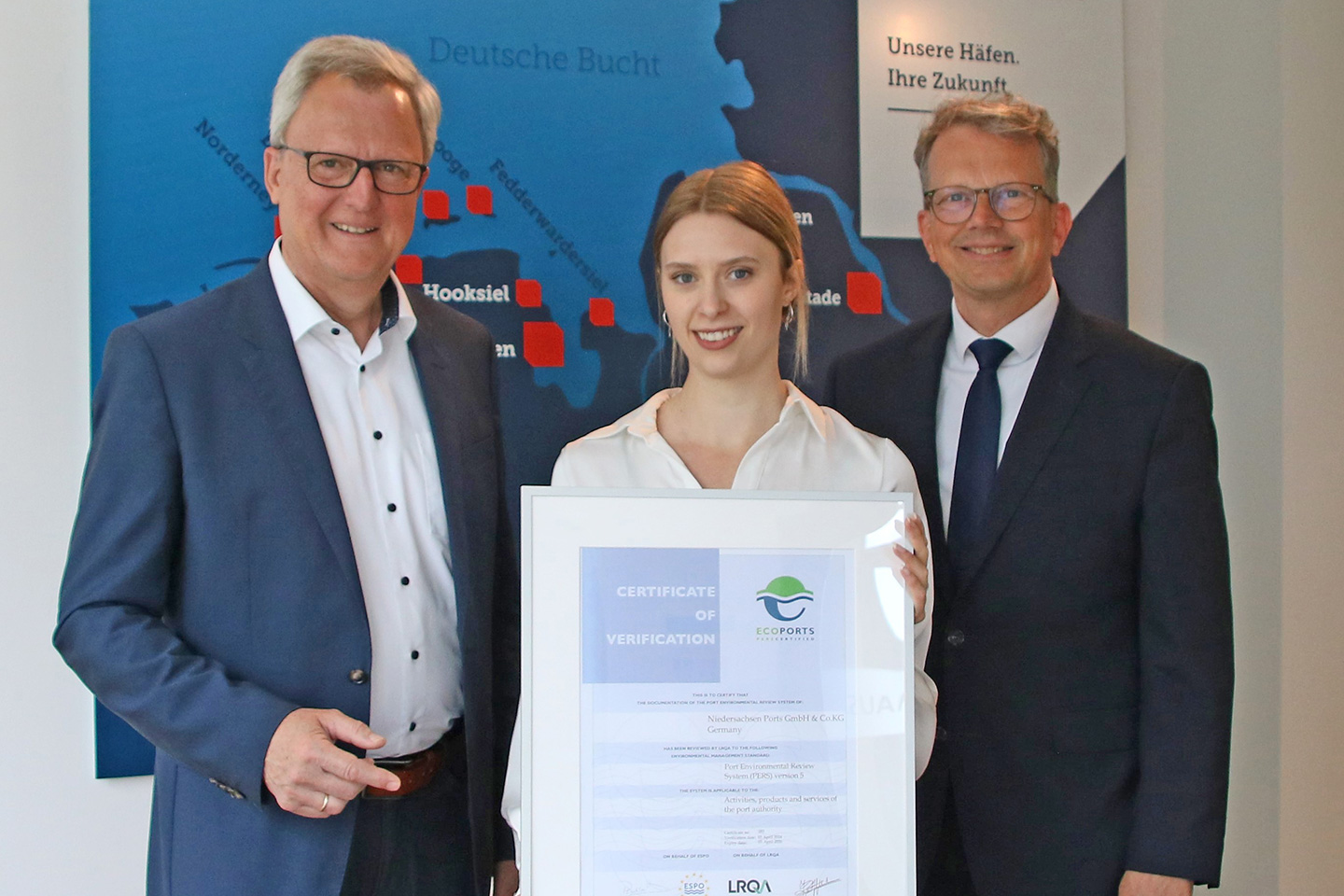 Engagierter Umweltschutz: Niedersachsen Ports erneut mit PERS-Zertifikat ausgezeichnet